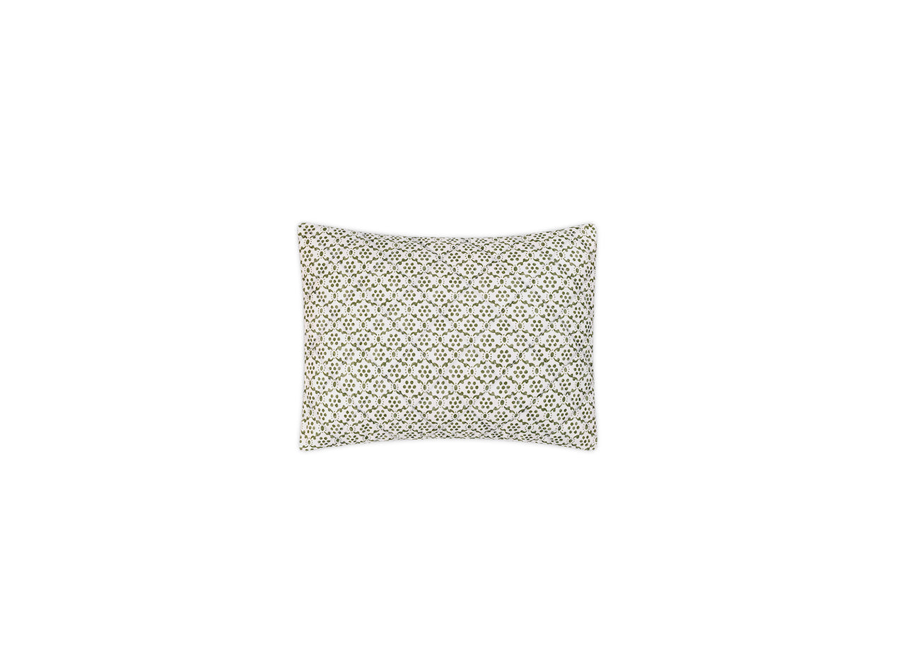 Quilted Boudoir Sham - Laksha Moss Pillow Shams by Matouk Schumacher at Fig Linens and Home