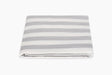 Lana Stripe Silver Fitted Sheet | Matouk at Fig Linens and Home