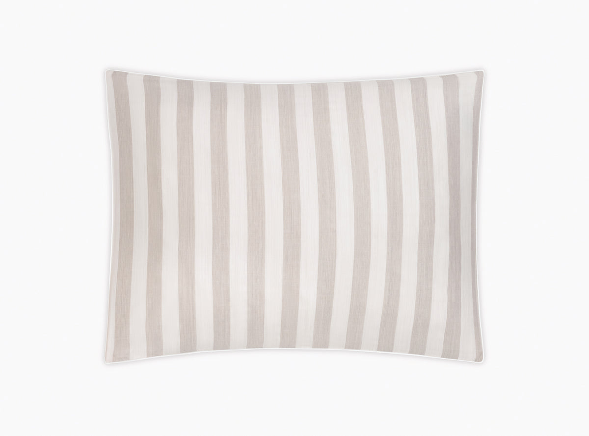 Lana Stripe Café au Lait Sham | Matouk at Fig Linens and Home