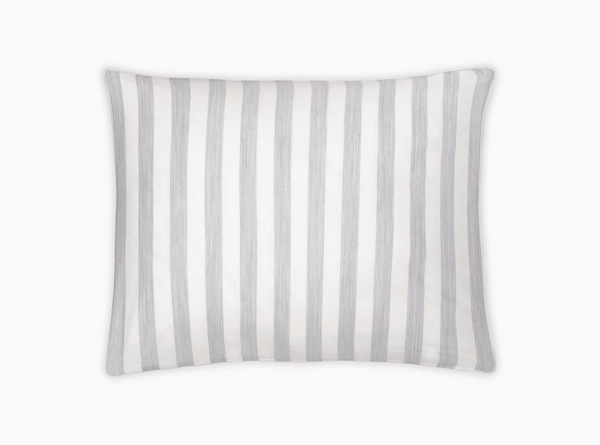 Lana Stripe Silver Sham | Matouk at Fig Linens and Home