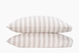 Lana Stripe Café au Lait Pillowcase - Pair | Matouk at Fig Linens and Home