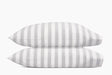 Lana Stripe Silver Pillowcase - Pair | Matouk at Fig Linens and Home