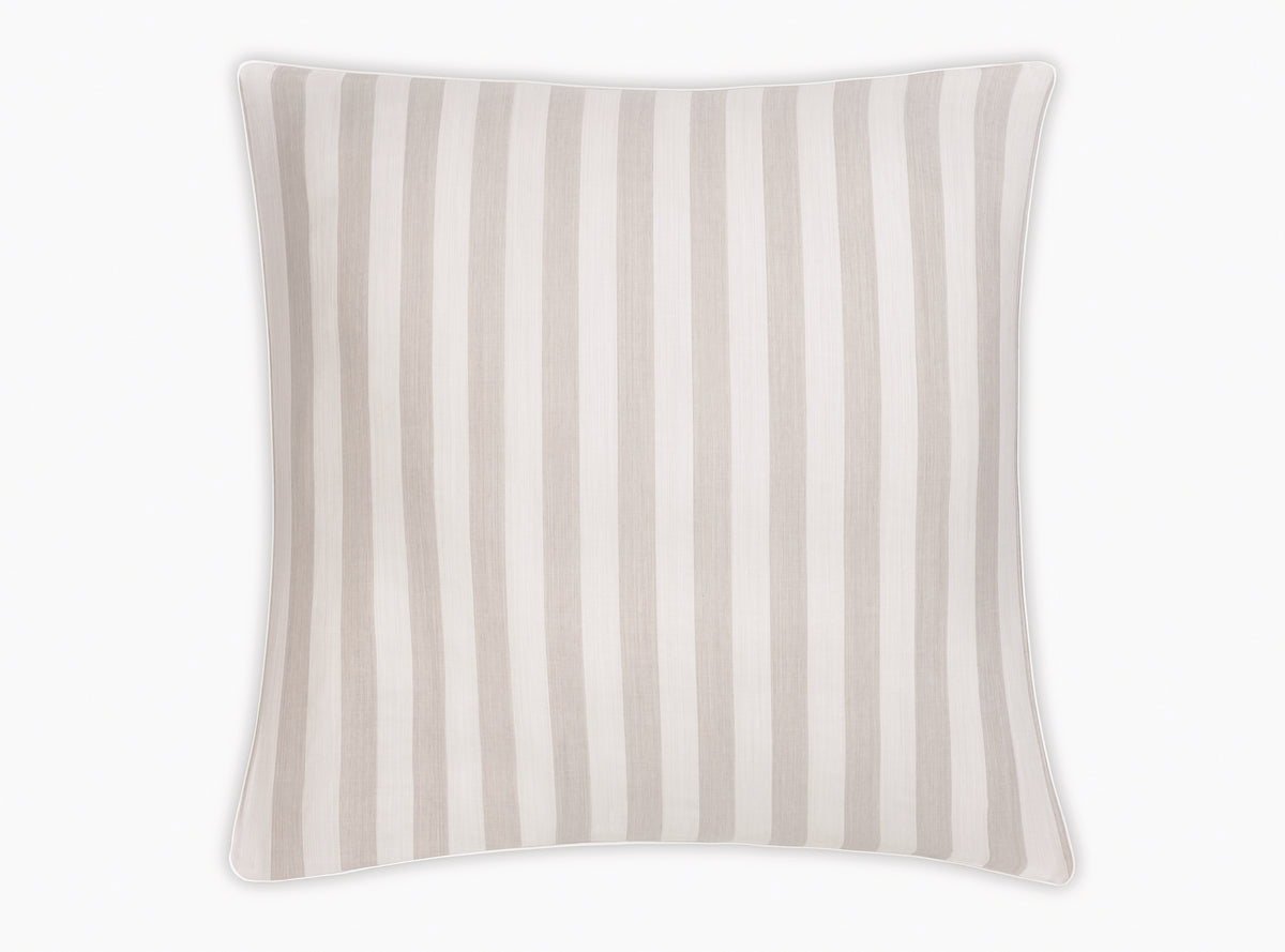 Lana Stripe Café au Lait Euro Sham | Matouk at Fig Linens and Home