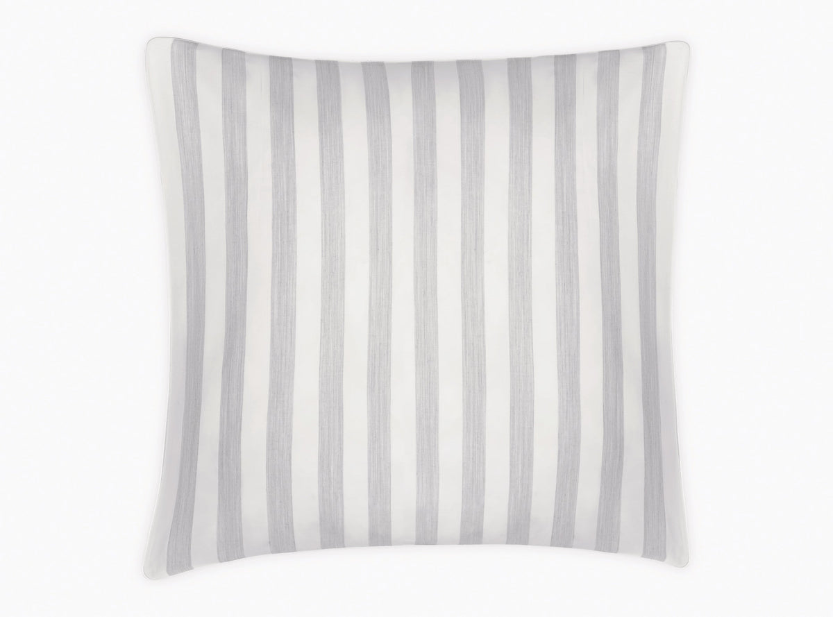 Lana Stripe Silver Euro Sham | Matouk at Fig Linens and Home