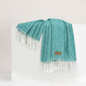 Blue Spruce Italian Herringbone Throw by Lands Downunder - on Riser