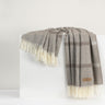 Mink Montauk Stripe Herringbone Throw by Lands Downunder at Fig Linens and Home