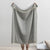 Cashmere Throw - Lands Downunder Silver Gray Pinstripe Cashmere Throw - Full Length with Fringe