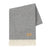 Cashmere Throw - Lands Downunder Slate Gray Pinstripe Cashmere Throw on White Background