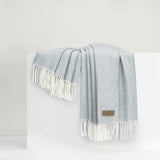 Throw Blanket - Crystal Italian Herringbone Throw by Lands Downunder - Riser View of Blanket