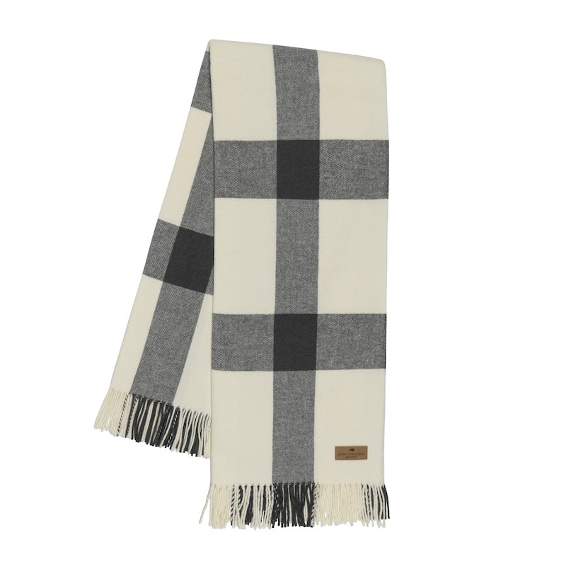 Charcoal Wellington Plaid Throw by Lands Downunder at Fig Linens and Home