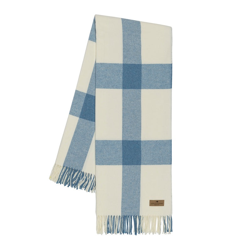 Denim Wellington Plaid Throw by Lands Downunder at Fig Linens and Home