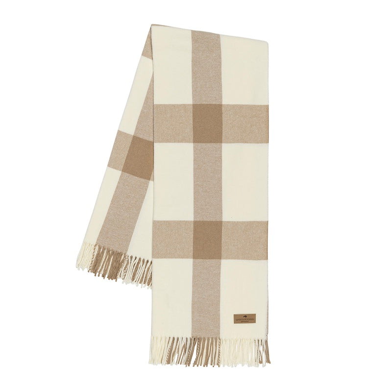 Dune Wellington Plaid Throw by Lands Downunder at Fig Linens and Home