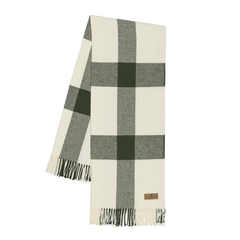 Hunter Wellington Plaid Throw by Lands Downunder - Green Throws at Fig Linens and Home