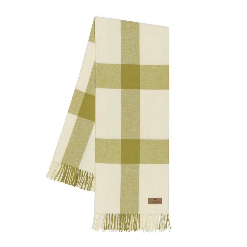 Lemongrass Wellington Plaid Throw by Lands Downunder at Fig Linens and Home