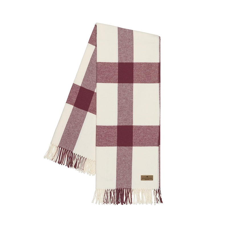 Merlot Wellington Plaid Throw by Lands Downunder at Fig Linens and Home