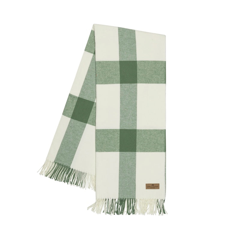 Olive Wellington Plaid Throw by Lands Downunder at Fig Linens and Home