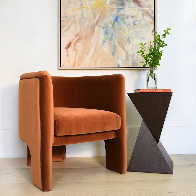 Lansky Rust shown with Scout Side Table - Worlds Away at Fig Linens and Home