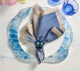 Lazul Blue & Gray Placemat Detail 8 | Kim Seybert at Fig Linens and Home