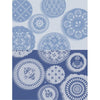 Faience Blue Tea Towel by Le Jacquard Français