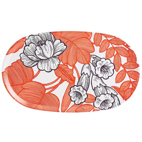 escapade tropicale orange tray by le jacquard français 2