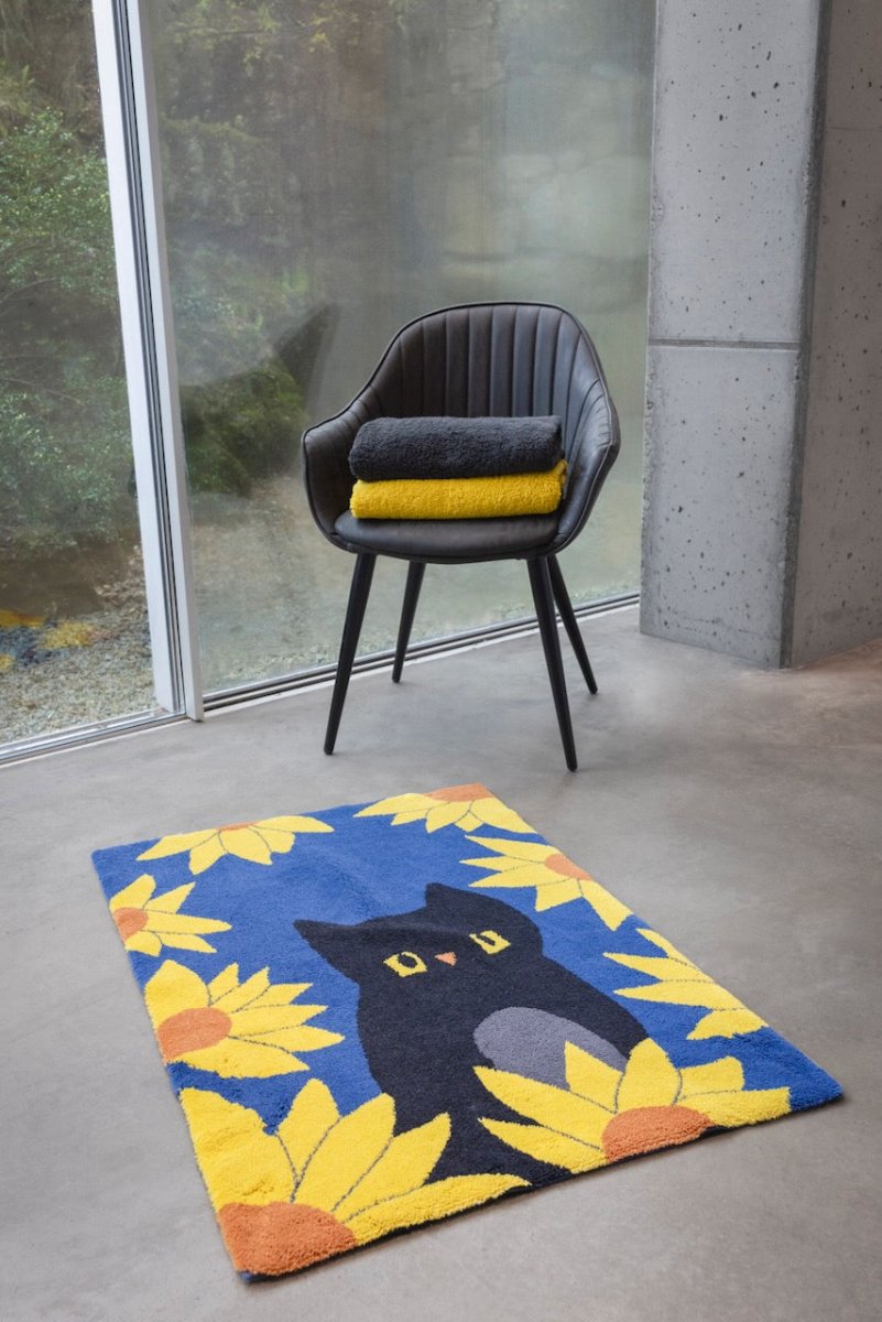 Bathroom Rug - Lea's Cat Cadette Blue 332 by Bath Rug by Abyss Habidecor at Fig Linens and Home