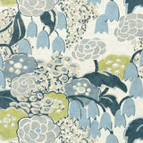 Swatch of Laura Fabric in Blue - Legacy Linens Bedding Swatch - Anna French Thibaut Fabric