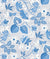 Legacy Linens - Indienne Hazel Blue Swatch for Bedding - Thibaut Anna French Fabric