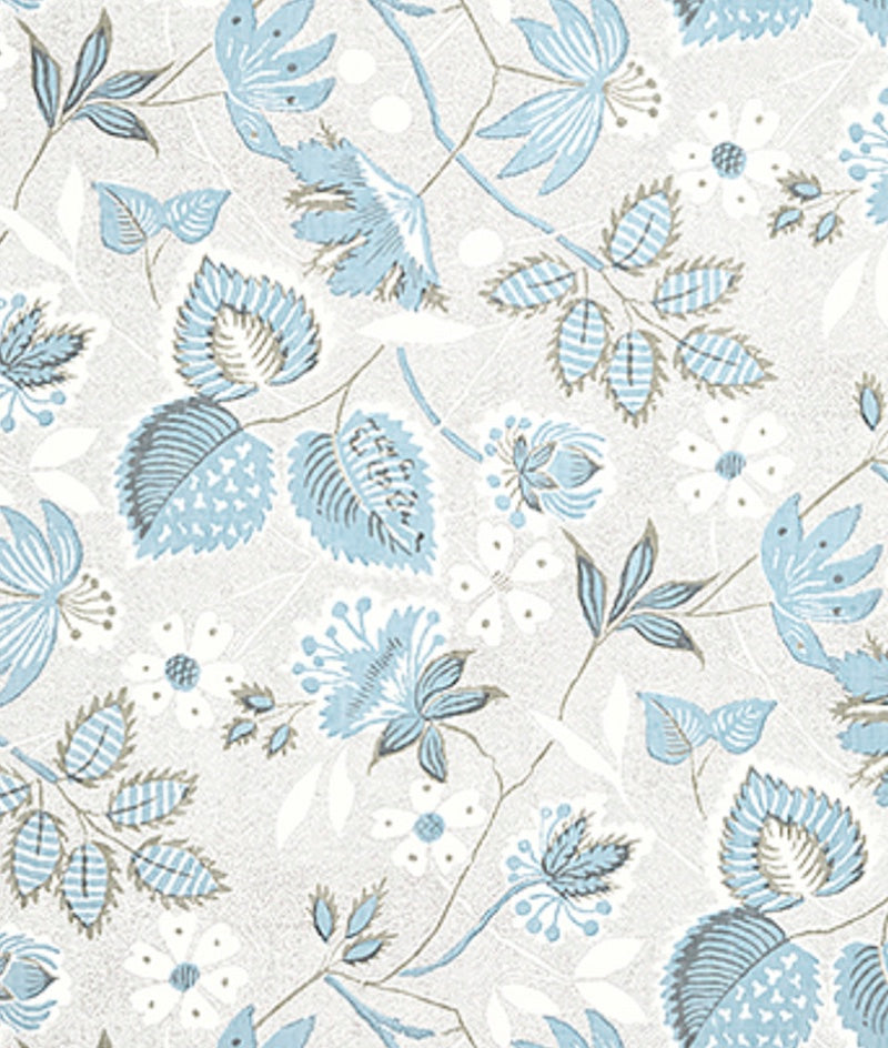 Legacy Linens - Indienne Hazel Spa Swatch for Bedding - Thibaut Anna French Fabric