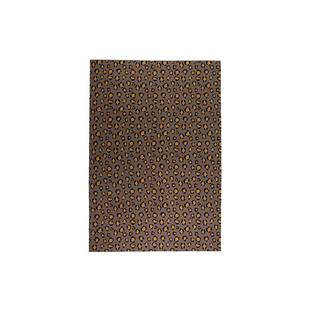 Mustard Leopard Print Cashmere Blankets by Saved NY - Folded