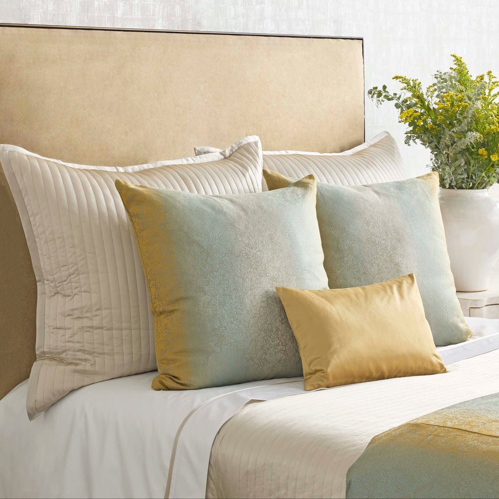 Ann Gish Decorative Pillow - Leto Euro Square in Ombre at Fig Linens and Home