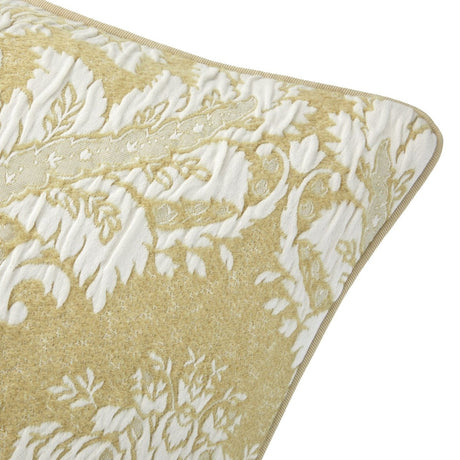 Corner detail of Throw Pillow - Yves Delorme Fresque Tileul Decorative Pillow at Fig Linens and Home