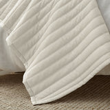 Urban Bamboo White Quilt - Lili Alessandra Quilted Coverlet at Fig Linens and Home 3