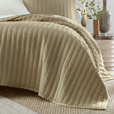 Urban Bamboo Champagne Quilt - Lili Alessandra Quilted Coverlet at Fig Linens and Home 2