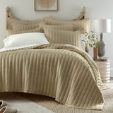 Urban Bamboo Champagne Quilt - Lili Alessandra Quilted Coverlet at Fig Linens and Home 1
