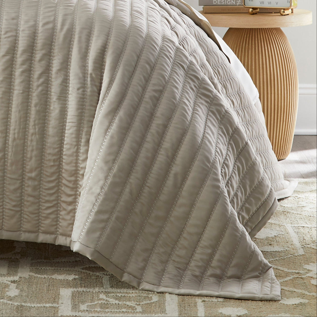 Urban Bamboo Mushroom Quilt - Lili Alessandra Quilted Coverlet at Fig Linens and Home 3