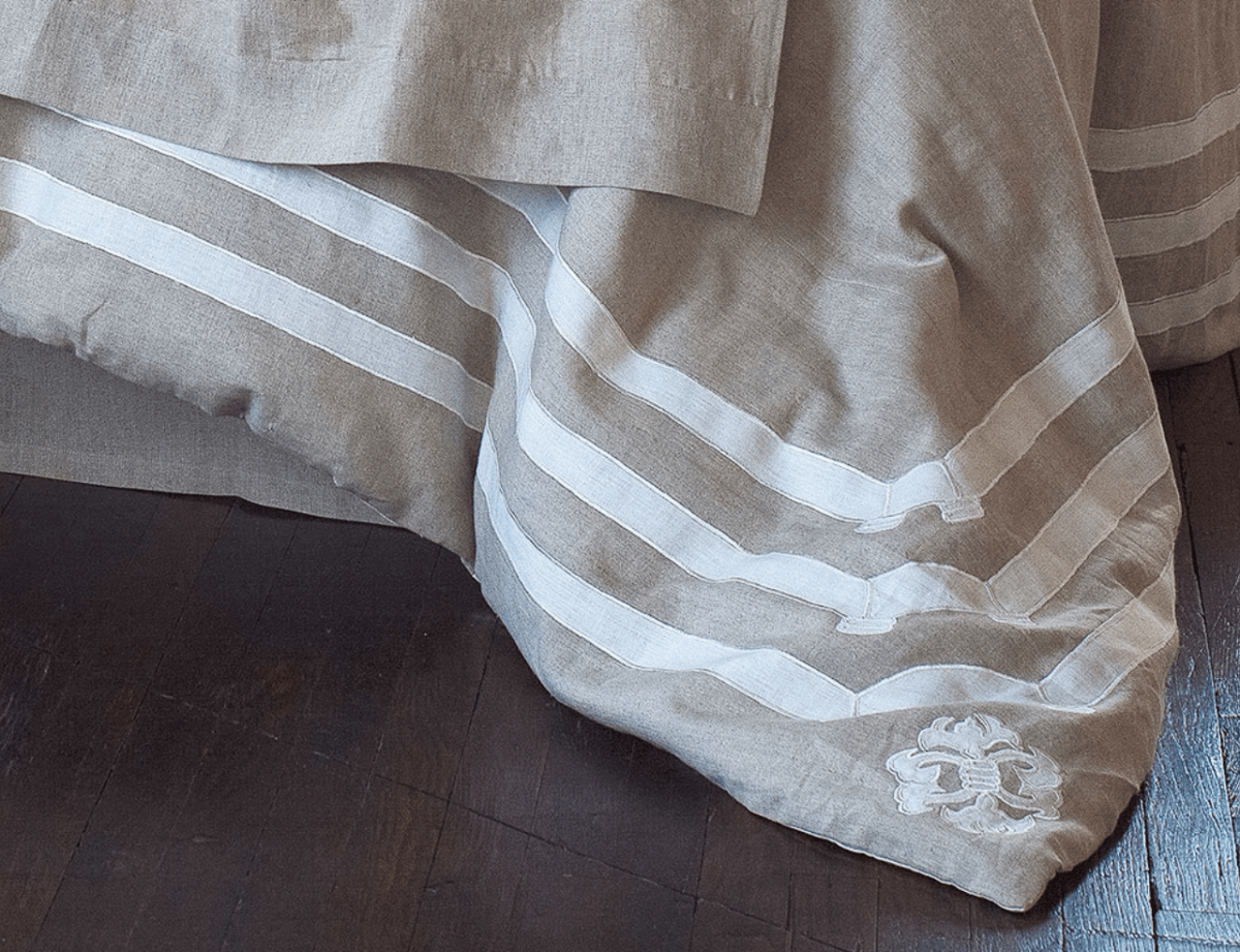 Angie Natural Linen Duvet Detail - Lili Alessandra at Fig Linens