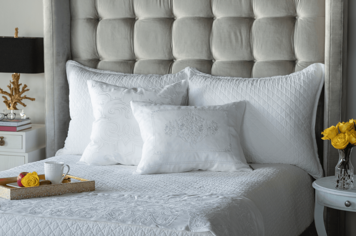 Lili Alessandra Emily Quilted Linen Bedding