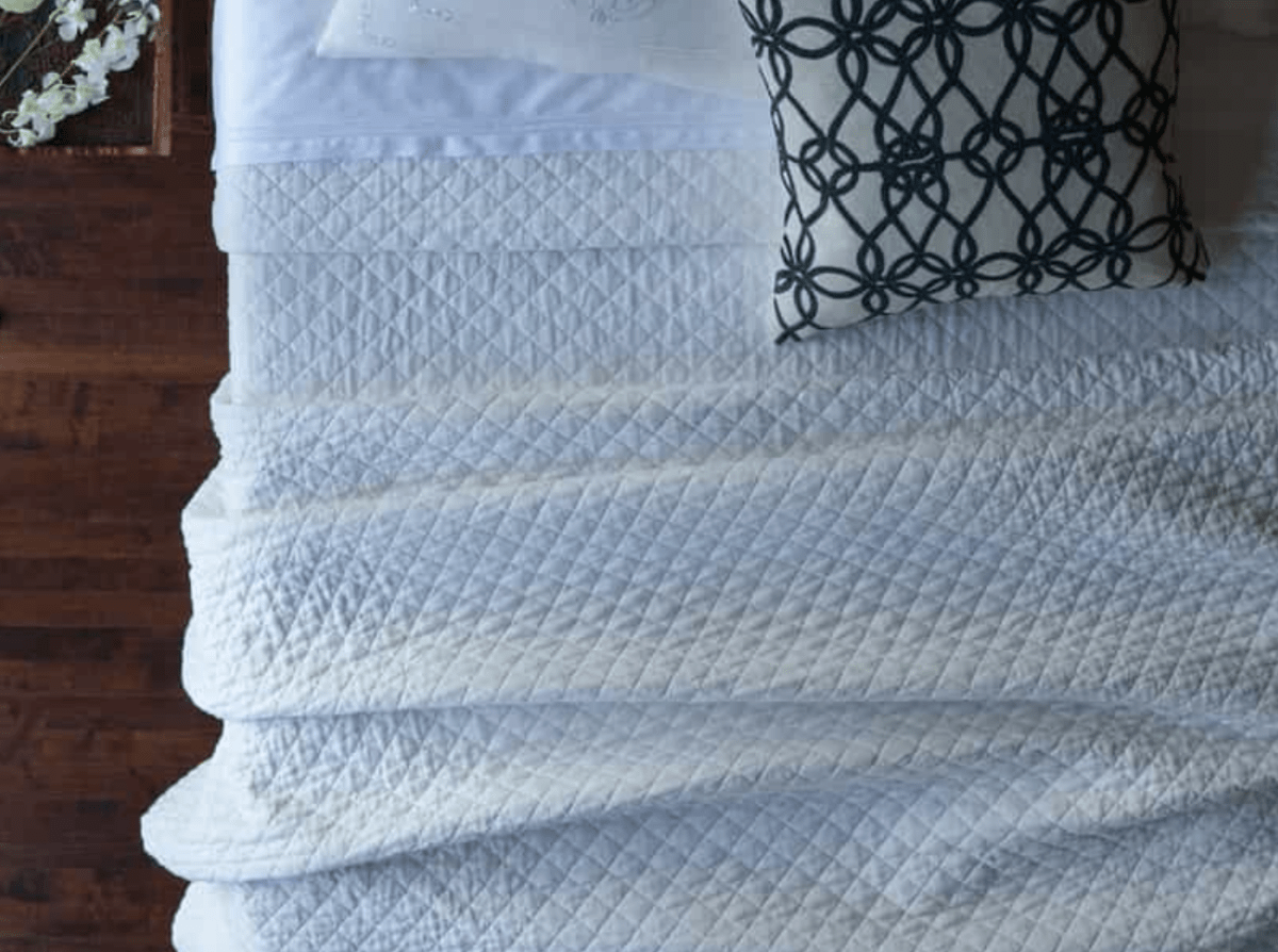 Lili Alessandra Emily Quilted Linen Bedding - Thumbnail 3