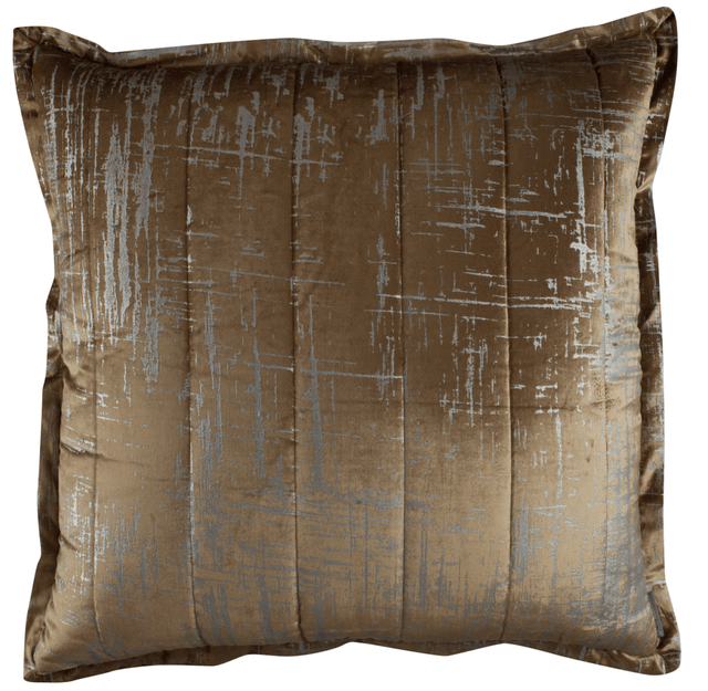 Lili Alessandra Moderne Straw Velvet Euro Pillow - Fig Linens