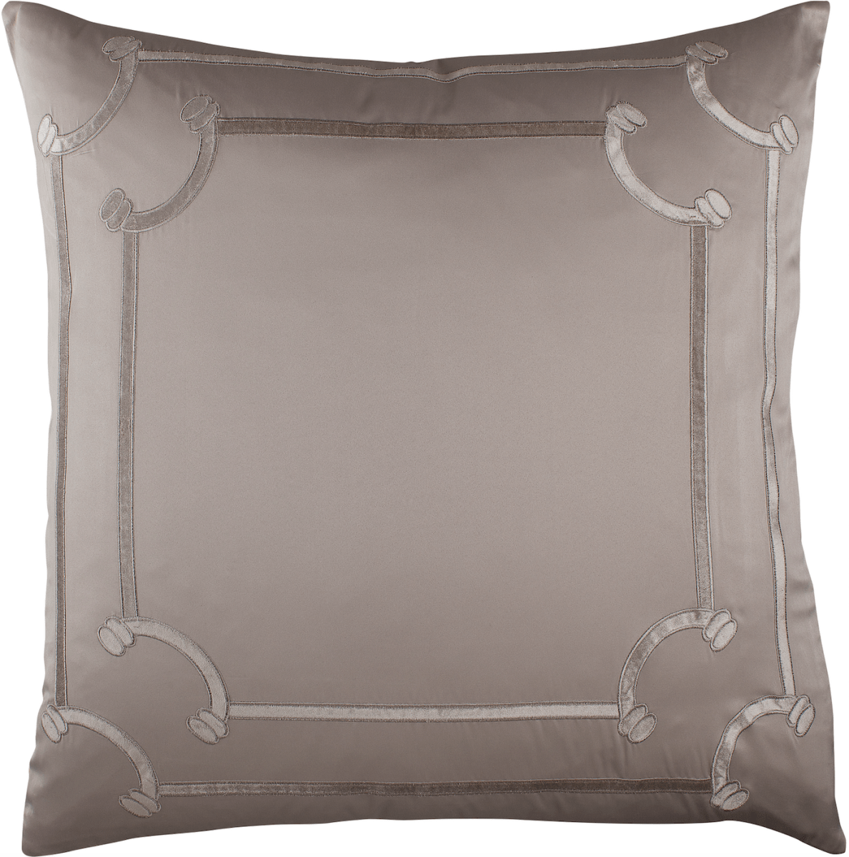 Lili Alessandra Vendome Taupe Euro Pillow