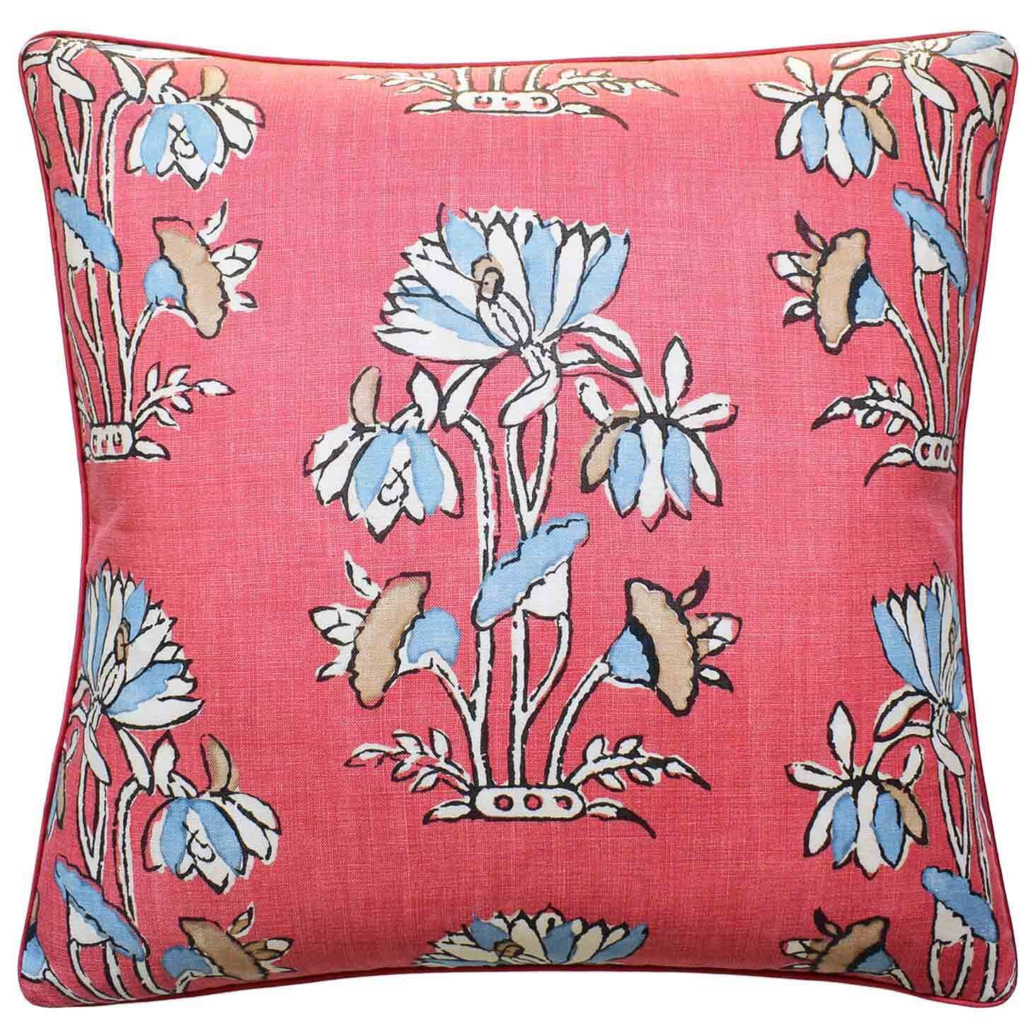 Lily Flower Coral - Throw Pillow by Ryan Studio