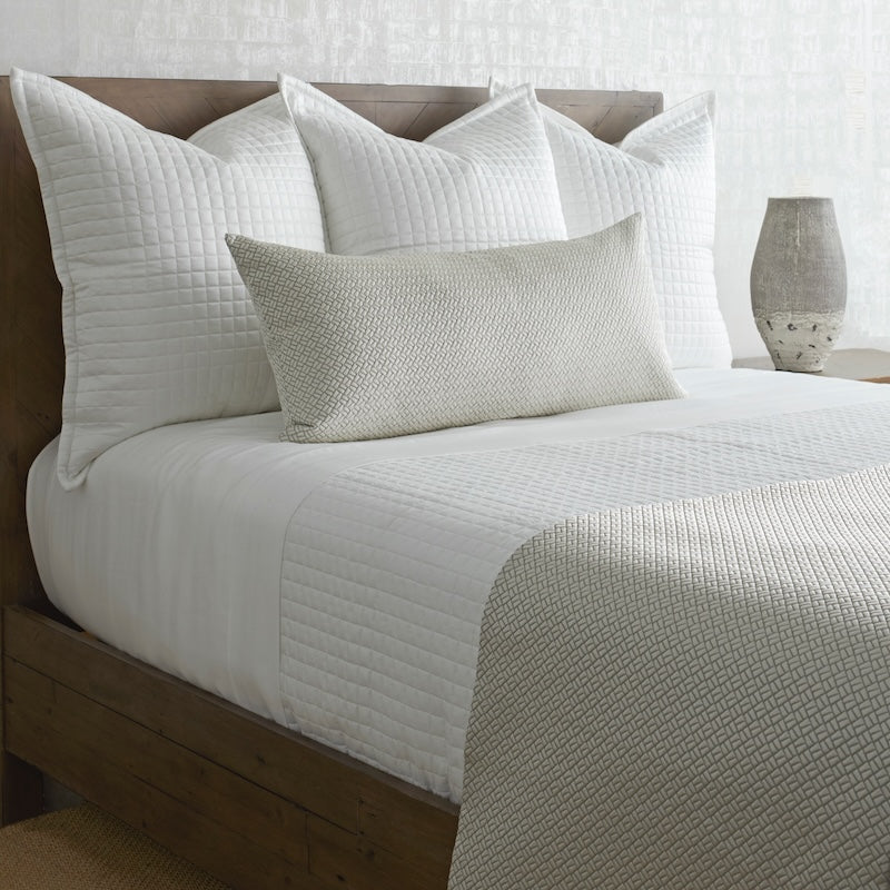 Link Bed Finisher Set in Silver by Ann Gish at Fig Linens and Home