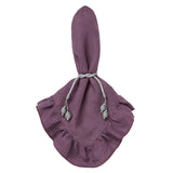 Lucca Eggplant Napkin Detail 2 | Mode Living at Fig Linens and Home