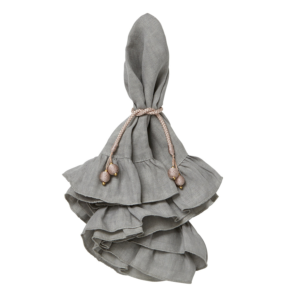 Lucca Gray Napkin Lifestyle | Mode Living at Fig Linens and Home