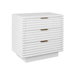 Mateo White Side Table Angle View | Worlds Away at Fig Linens and Home