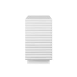Mateo White Bedside Table Side View | Worlds Away at Fig Linens and Home