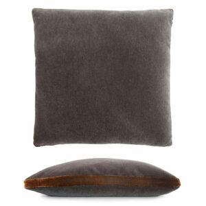 Grey &amp; Copper Mohair Pillow by Kevin O&#39;Brien Studio