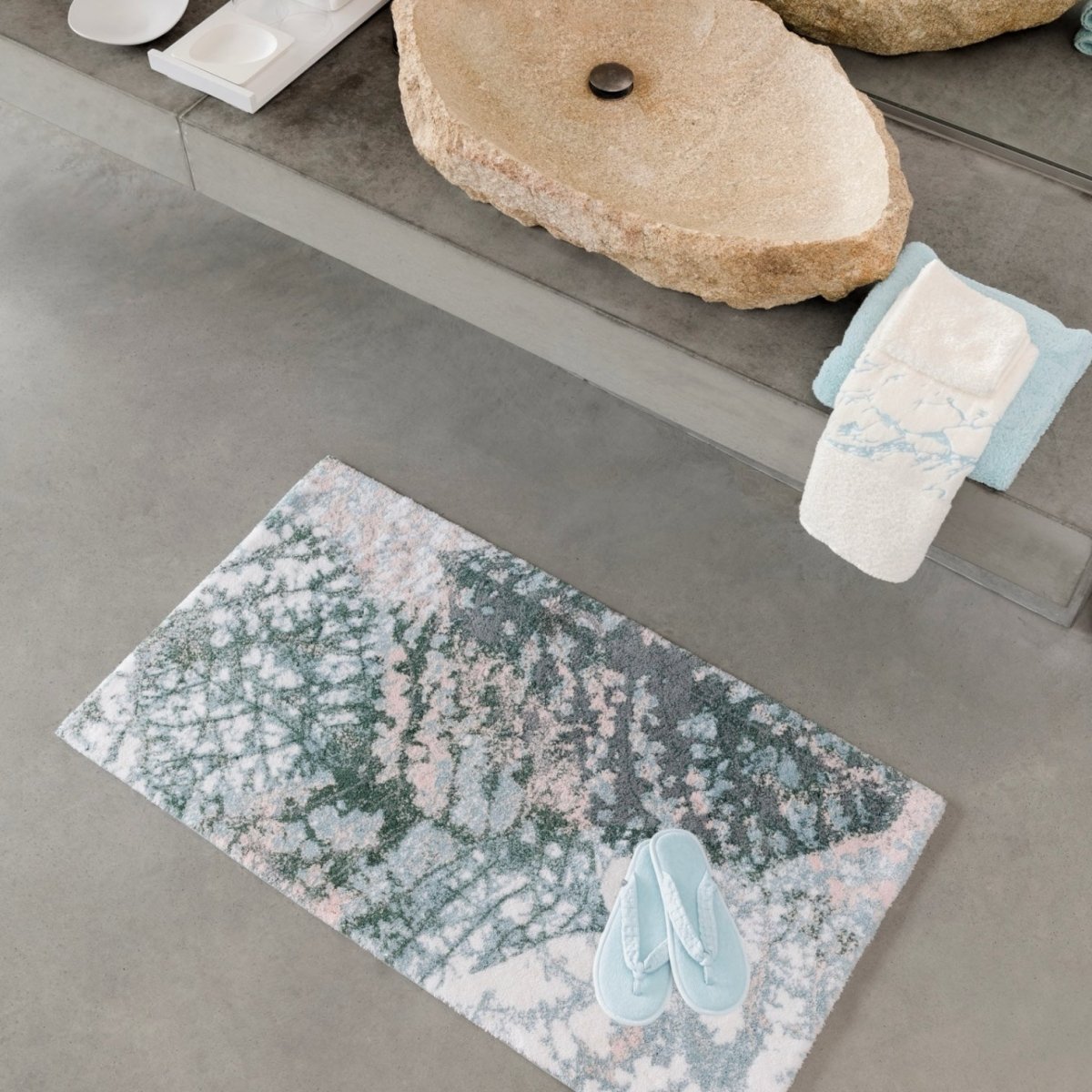 Abyss Habidecor - Monoke Aqua Bath Rug - Color 210 - Fig Linens and Home 1