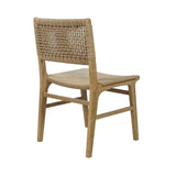 Monroe Rattan Wrapped Dining Chair in Matte Cerused Oak by Worlds Away
