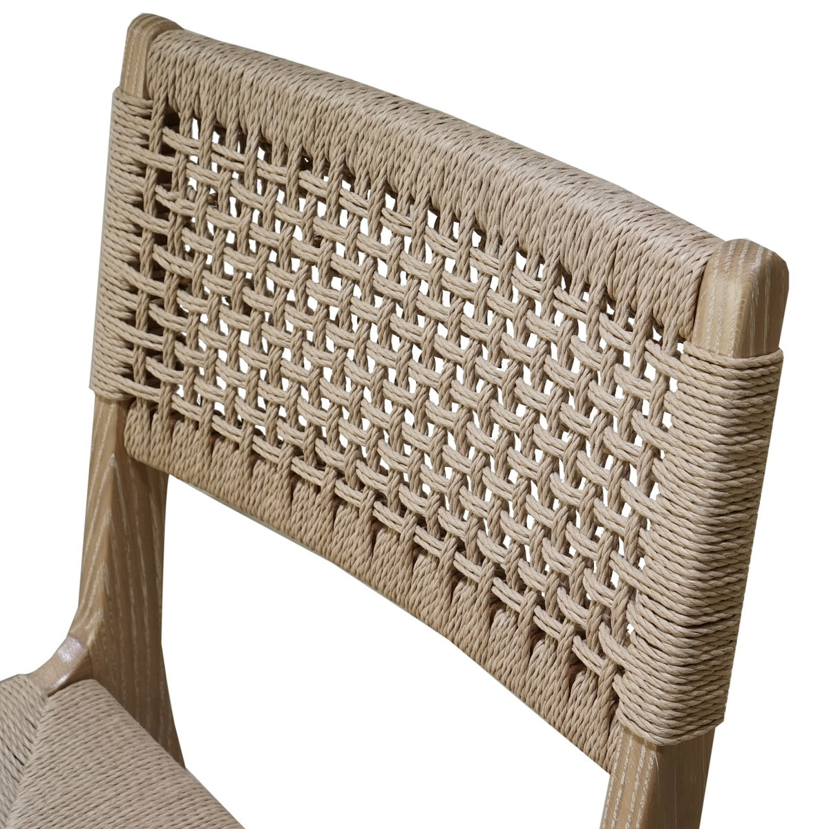 Monroe Rattan Wrapped Dining Chair in Matte Cerused Oak by Worlds Away